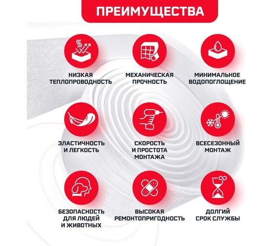 Шумоизоляция Тепофол дБ 5 мм, (12 м2), вспененный полиэтилен 1342414211