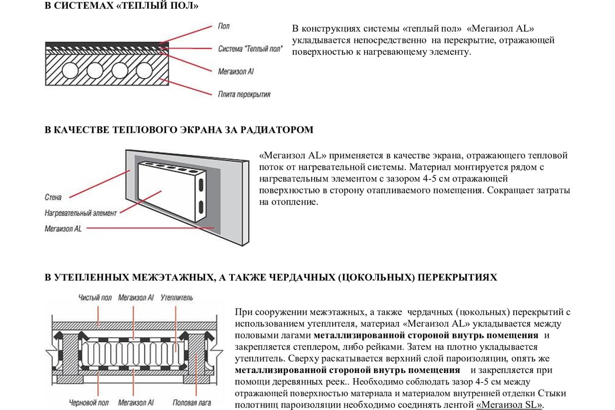 Гидро-пароизоляция Мегаизол AL (70 кв.м, 1,5х46,67 м) 3481388 - выгодная  цена, отзывы, характеристики, фото - купить в Москве и РФ