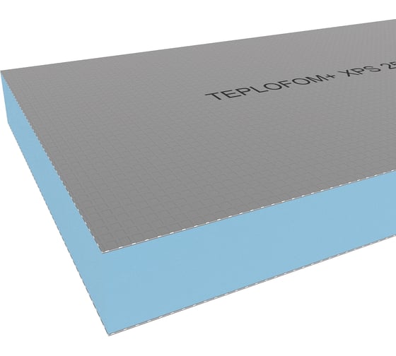 Теплоизоляционная панель Teplofom+ 2500x600x100мм 100XPS-02