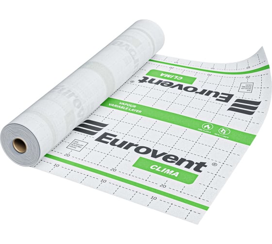 Активная пароизоляционная мембрана Eurovent 85 г/м2 75 м2 CLIMA