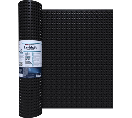 Профилированная мембрана Gruntflex Landshaft 1х10 м, 10 кв.м GRULA.1.10