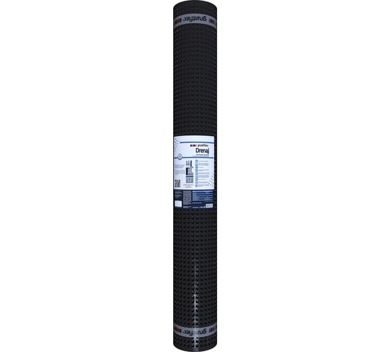 Профилированная мембрана с геотекстилем Gruntflex Drenaj 2х15 м, 30 кв.м GRUDR.1.30