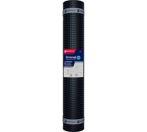 Профилированная мембрана с геотекстилем Gruntflex Drenaj 2х20 м, 40 кв.м GRUDR.2.40