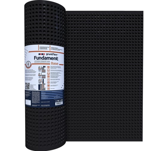 Профилированная мембрана Gruntflex Fundament Base 1х20 м, 20 кв.м GRUFB.1.20