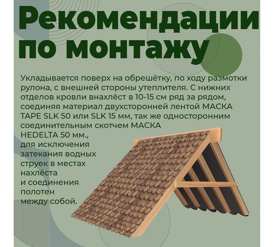 Паропроницаемая ветро-влагозащита Компания Маска Cover Normal A (70 м.кв.) СТАНДАРТ WHITE КНОА_70