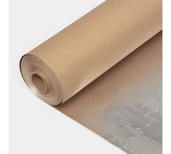Алюминиевая фольга на крафт бумаге Megaflex KF Foil 1 м х 20 м (20 м2) FOIKFF.100.20