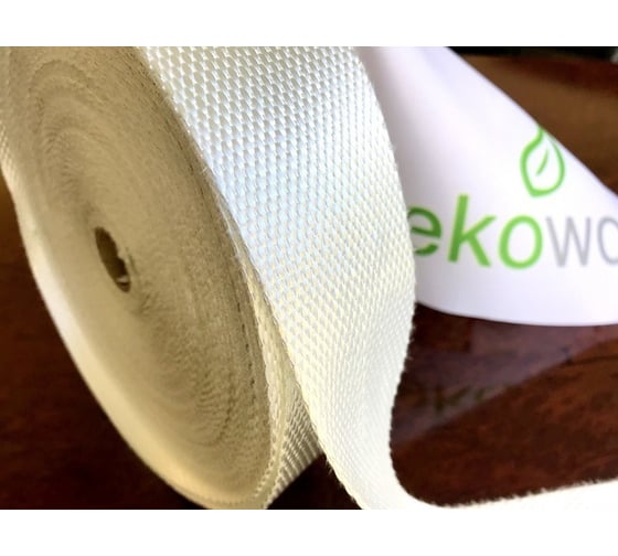 Кремнеземная лента ЭКОВУЛ (EKOWOOL) МКЛ-1,0(90), 25 метров, ширина 90 мм, толщина 1,0 мм 10063