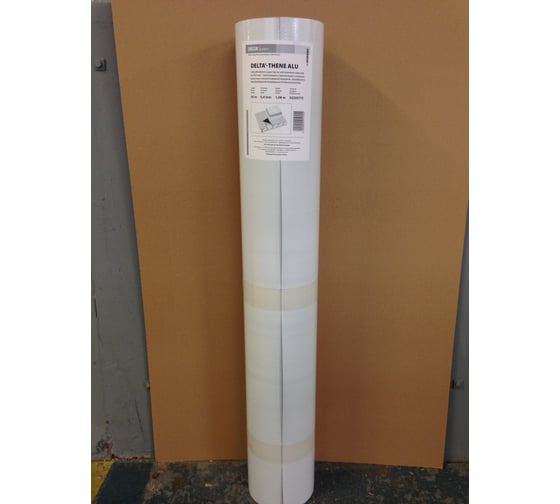 Самоклеящаяся армированная пароизоляционная пленка из алюминия для применения в конструкциях плоских и скатных крыш, имеющих основание из трапециевидных стальных листов Delta -THENE ALU 0,4 mm Sd=1500 мм., 300 г/м2, 40 x 1,08 м 2205775 1