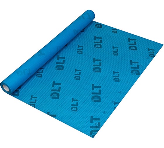 Полотно гидроизоляционное DLT синее, 180г/см², рулон 1х15м 3576