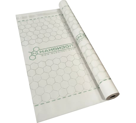 Ветро-влагозащитная паропроницаемая мембрана Наноизол A с клеевой лентой, 70 кв. м 4610003800963