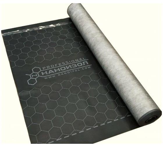 Супердиффузионная трехслойная мембрана Наноизол SD PROFESSIONAL с клеевой лентой, 70 кв. м 4610003801038