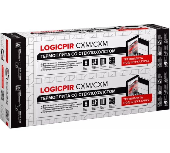 Плита теплоизоляционная Технониколь LOGICPIR СХМ/СХМ L 1190х590х50 3,511м2, 90 шт/пал 4501497877688 1