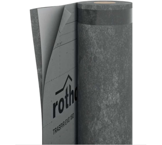 Гидроизоляционная монолитная пленка с молекулярным переносом Rothoblaas TRASPIR EVO 160 3-х сл., sd=35, 160гр/м2, 1.5х50м, 114202