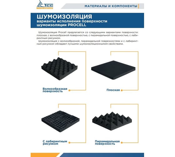 Шумоизоляция ТСС Procell 35/15 2300x1000 мм 022063