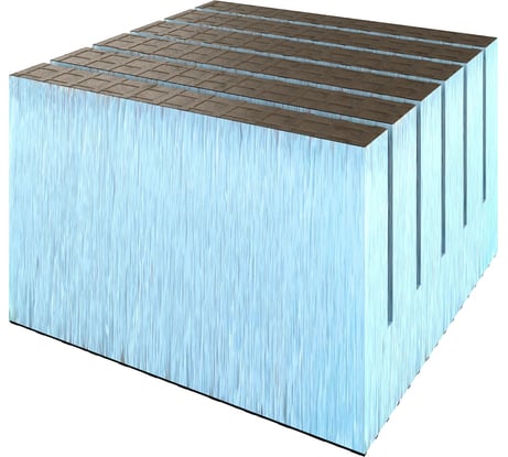 Теплоизоляционная панель Ruspanel XPS RPG Real поперечный пропил, 2500x600x80 мм, армированная RPG3RL80#2/2500/TR