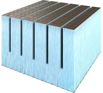 Теплоизоляционная панель Ruspanel XPS RPG Real продольный пропил, 2500x600x80 мм, армированная RPG3RL80#2/2500/LO