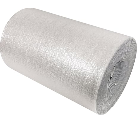 Вспененный полиэтилен ламинированный лавсаном самоклеящийся КОРДЛЕНД рулон 0,6x30 м толщина 5 мм NPE-00001