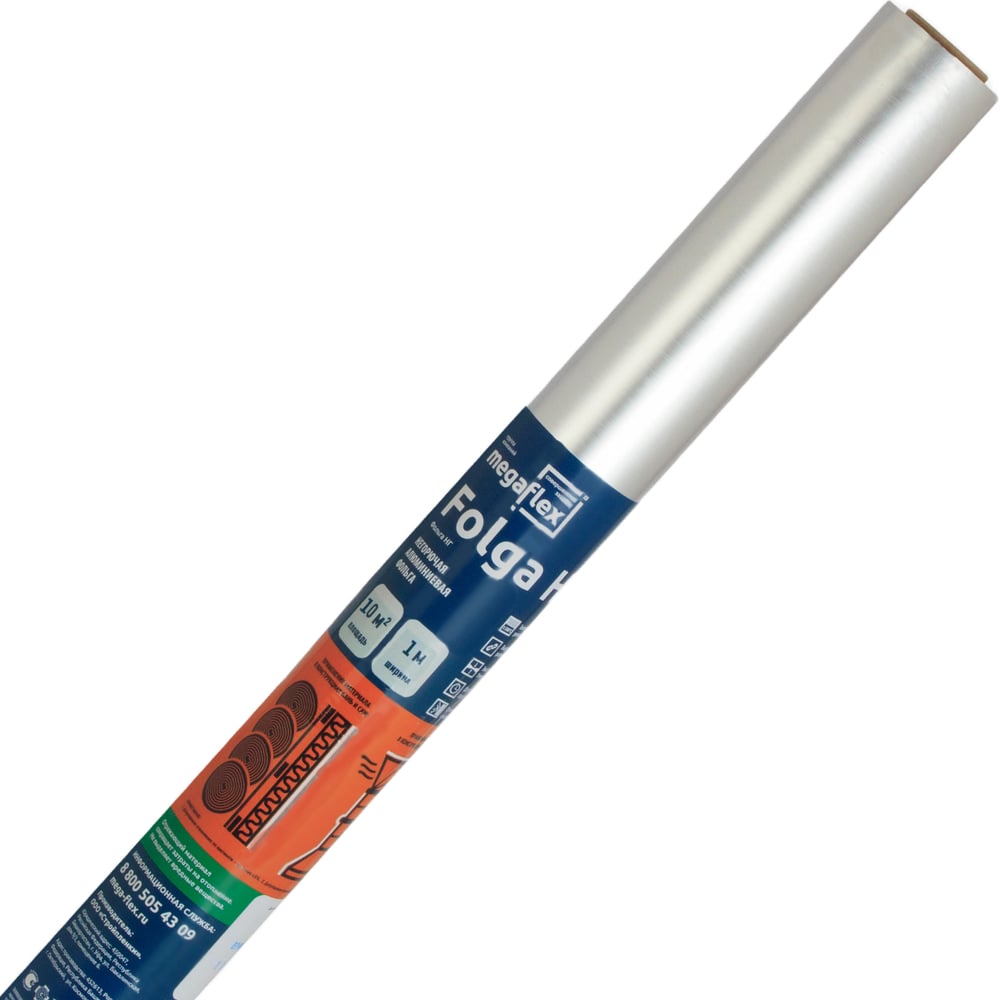 Фольга для бани, сауны Megaflex НГ 1х10 м, 10 кв. м FOING.100.10 ...