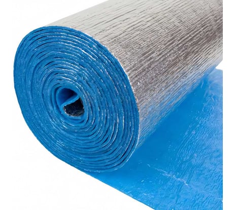 Самоклеющая теплоизоляция с фольгой НПС Развитие НПЭ-ЛФ тип С, 5 мм, 0.6x10 м, 6 кв. м 4620018381807