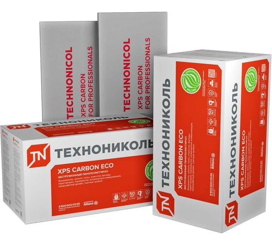 Экструдированный пенополистирол Технониколь XPS CARBON ECO SP LIGHT УШП 2360x580x100 мм, 4 плиты, 5.47 кв.м TN624350