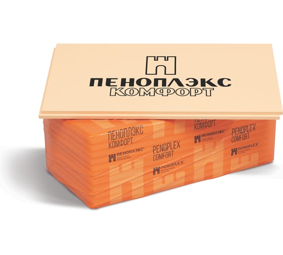 Экструдированный пенополистирол PENOPLEX Комфорт 50x585x1185 мм, в упаковке 7 шт. TU0-0001954