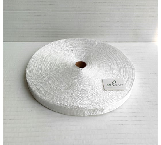 Кремнеземная лента ЭКОВУЛ (EKOWOOL) КЛ-11-1,5 100 метров, ширина 15 мм, толщина 0.28 мм 10034