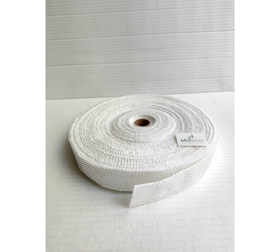 Кремнеземная лента ЭКОВУЛ (EKOWOOL) МКЛ-0,6(30), 50 метров, ширина 30 мм, толщина 0.6 мм 10022