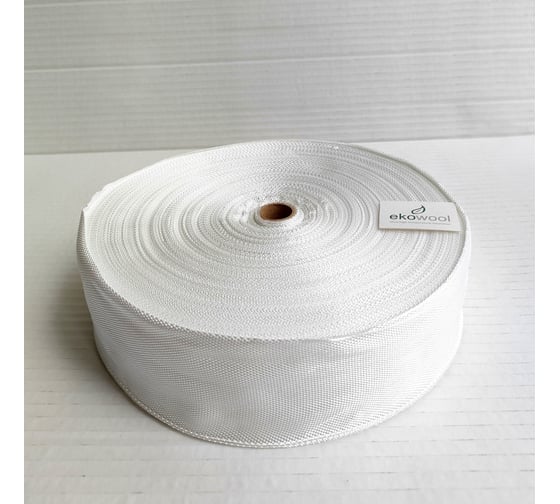 Кремнеземная лента ЭКОВУЛ (EKOWOOL) КЛ-11-5,0 100 метров, ширина 50 мм, толщина 0.28 мм 10036