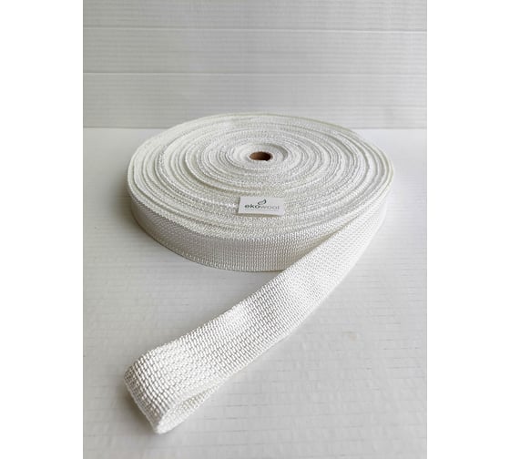 Кремнеземная лента ЭКОВУЛ (EKOWOOL) МКЛ-1,0(35), 50 метров, ширина 35 мм, толщина 1 мм 10025