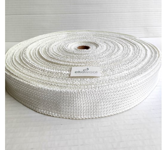 Кремнеземная лента ЭКОВУЛ (EKOWOOL) МКЛ-1,0(35), 50 метров, ширина 35 мм, толщина 1 мм 10025