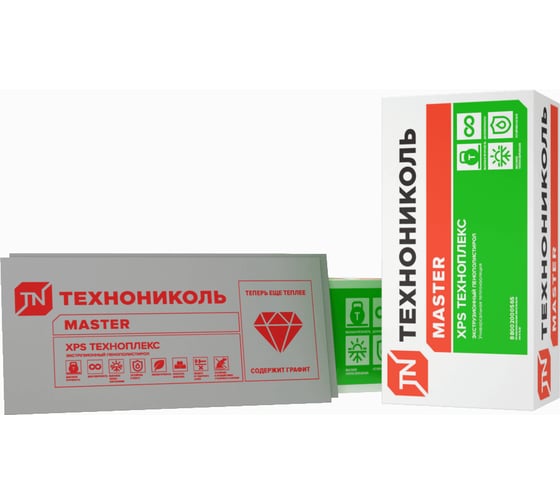 Пенополистирол экструдированный Техноплекс (4 шт; 1180х580х100 мм) ТЕХНОНИКОЛЬ тов-148528
