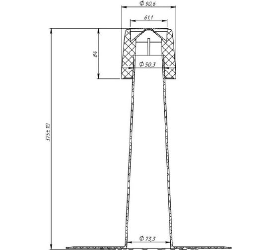 Кровельный аэратор Fachmann А 75x375 TПO 01.256