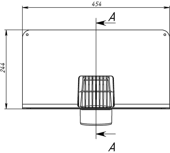 Парапетная воронка для ПВХ-мембран Fachmann VC-TPO 100x100 01.257