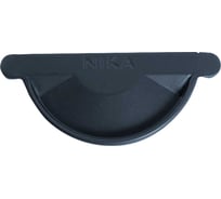 Заглушка желоба NIKA круглая RAL 7024 (серый) В0000020436 30675398