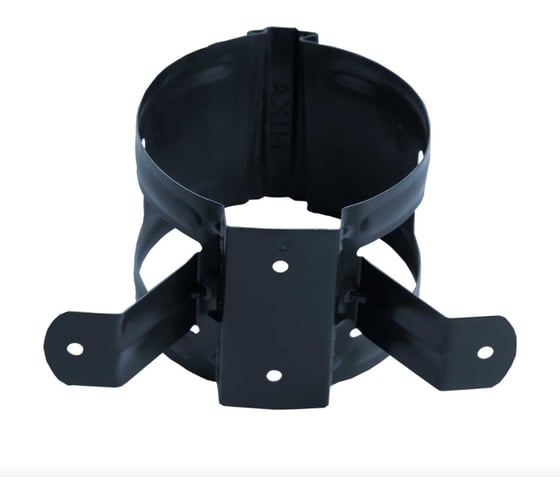 Круглый держатель трубы NIKA RAL 7024 серый, дерево В0000020428