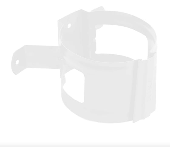 Круглый держатель трубы NIKA RAL 9003 белый, дерево В0000019288