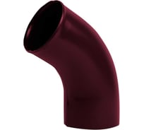 Колено трубы NIKA круглое сливное с завальцованным торцом RAL 3005 (вишневый) В0000019180