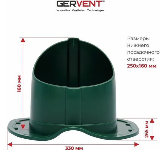 Проходной элемент для металлочерепицы Gervent Monterey зеленый ПЭМ/зел