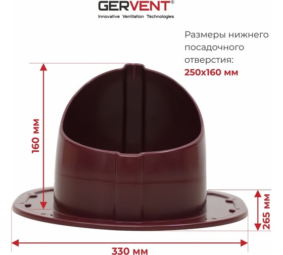 Проходной элемент для фальцевой и готовой кровли из битумной черепицы Gervent малиновый ПЭБ/мал