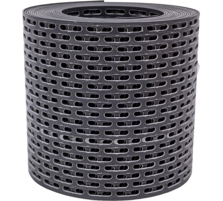 Вентиляционная карнизная лента Borge 100 мм, 5 м, ПВХ, серый графит (ral 7024) 01.296.50.01.01.000.7024