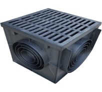 Дождеприемник Gidrolica 400x400 мм, в сборе, с пластиковой решеткой 2397