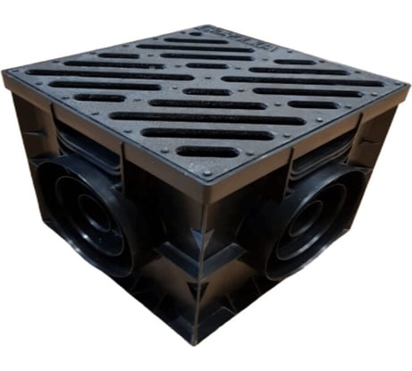 Дождеприемник Gidrolica 300x300 мм, в сборе, с чугунной решеткой 2295/2