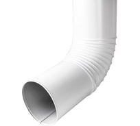 Колено трубы NIKA ПРОЕКТ круглое, сливное, D150 мм, RAL 9003 В0000034466