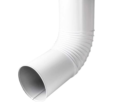 Колено трубы NIKA ПРОЕКТ круглое, сливное, D150 мм, RAL 9003 В0000034466
