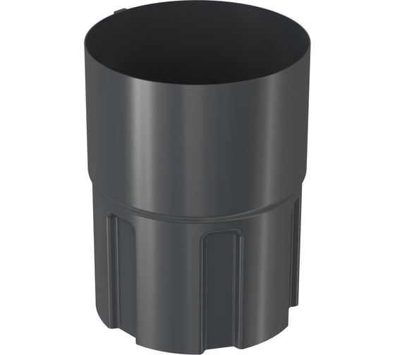 Соединитель трубы BRYZA STAL 90 мм, графит 64-134 1