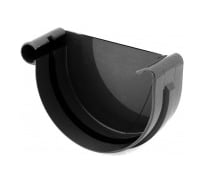 Заглушка желоба BRYZA левая 125 мм черная 62-099