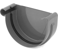 Заглушка желоба BRYZA левая 75 мм графит 60-094