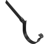 Держатель желоба BRYZA STAL изогнутый, 125 мм, черный 64-199