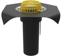 Воронка кровельная Татполимер 160х450 мм с подогревом, с фартуком из полимербитумного полотна ТП-01.160/4/В-Э 39854