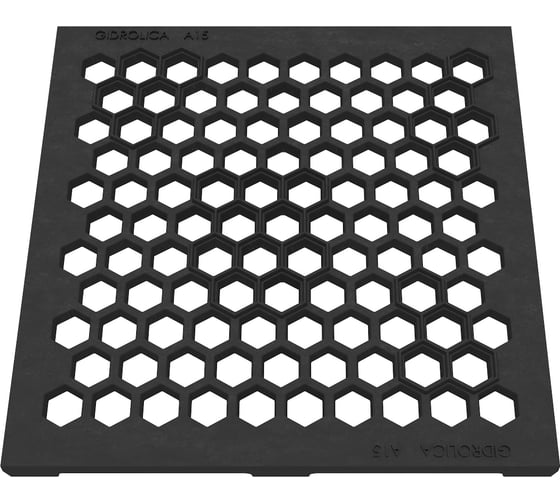 Чугунная решетка для дождеприемника Gidrolica Point соты 30x30x30 см 205/3